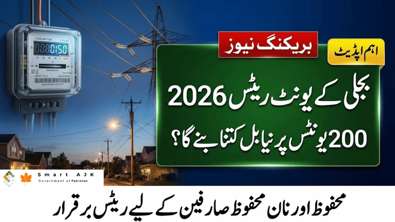Electricity Unit Rates in Pakistan 2026 for 200 Units Explained Simply