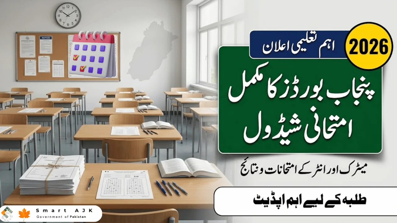Punjab Boards Announce Complete Exam Plan 2026 — Matric & Inter Dates, Results Timeline