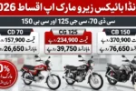 Honda CD 70, CG 125 & CB 150 Zero Markup Installment Plans 2026