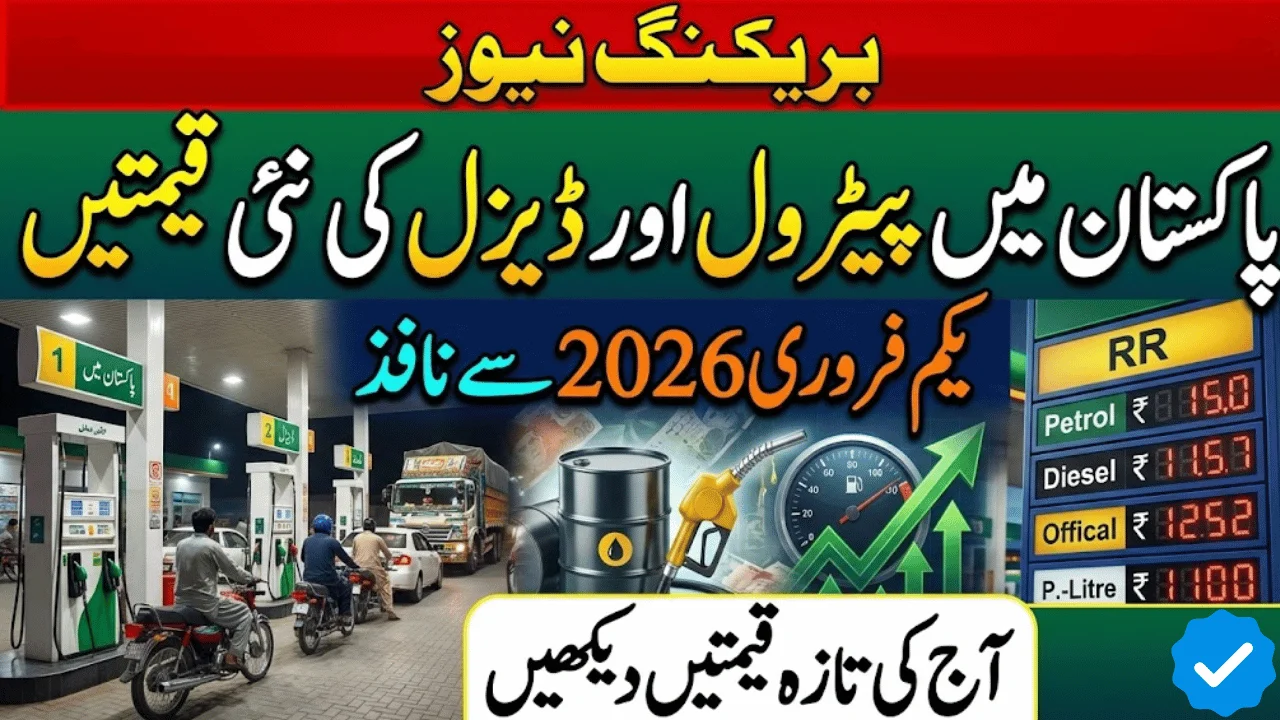 Petrol & Diesel Price in Pakistan Today – 01 February 2026 (Latest Update)